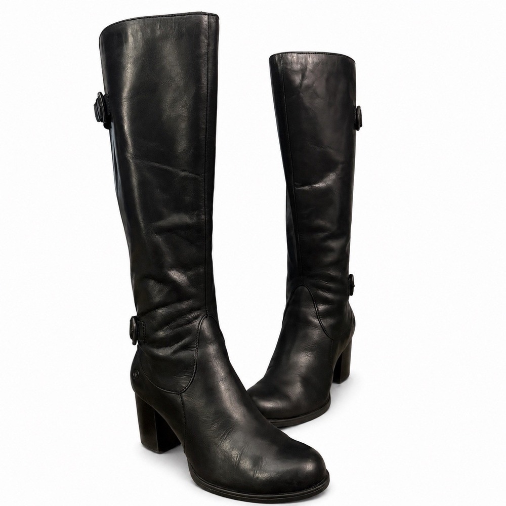 Born Shaylee Black Leather Tall Riding Boots Womens Size 7 Equestrian